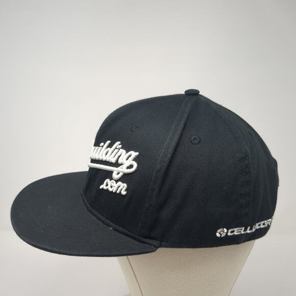 Bodybuilding Snapback Cap Black One Size Adjustable Embroidered Vented Holes - Picture 3 of 9